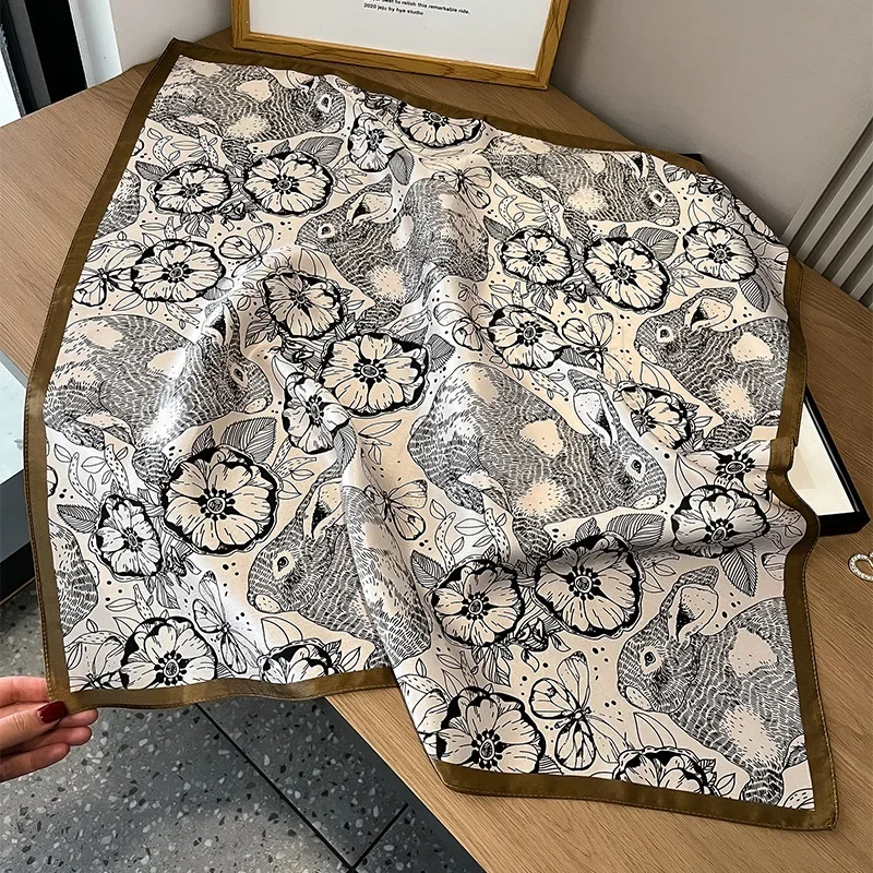 Shawl Wrap Winter - 100 % Seide, quadratisch, für Damen,