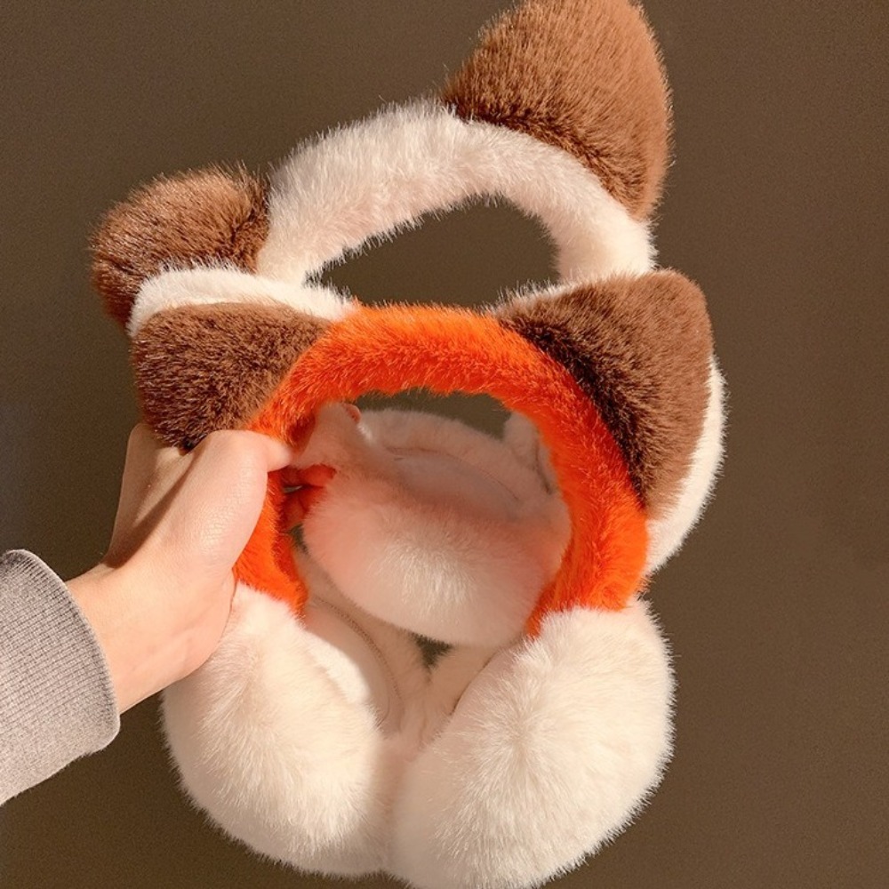 Earmuffs Foldable - Modische Cartoon-Ohrenschützer, winddicht, wärmeisolierend, Winter-Plüsch-Ohrenkappe, Ohrenwärmer,